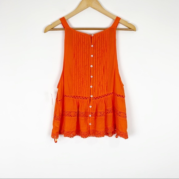 Free People Constant Crush Button Back Tank Size M - Picture 3 of 7